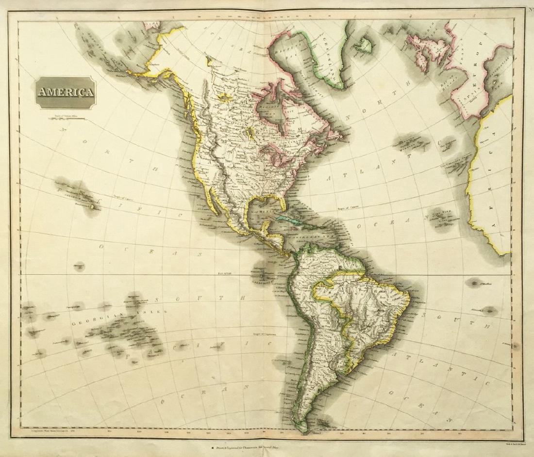 Thomson: Antique Map of The Americas, 1816 (1 of 1)