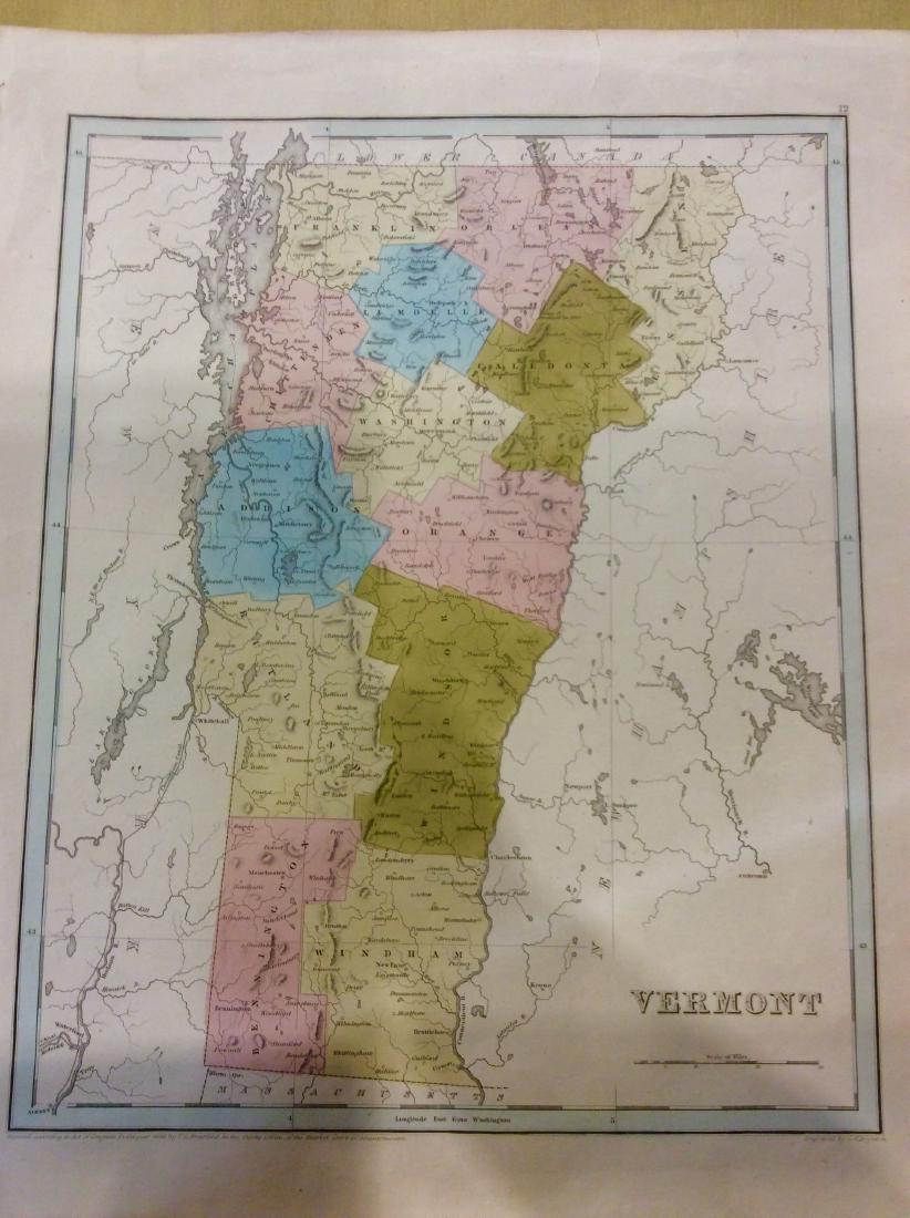 Bradford: Antique Map of Vermont, 1838 (1 of 1)