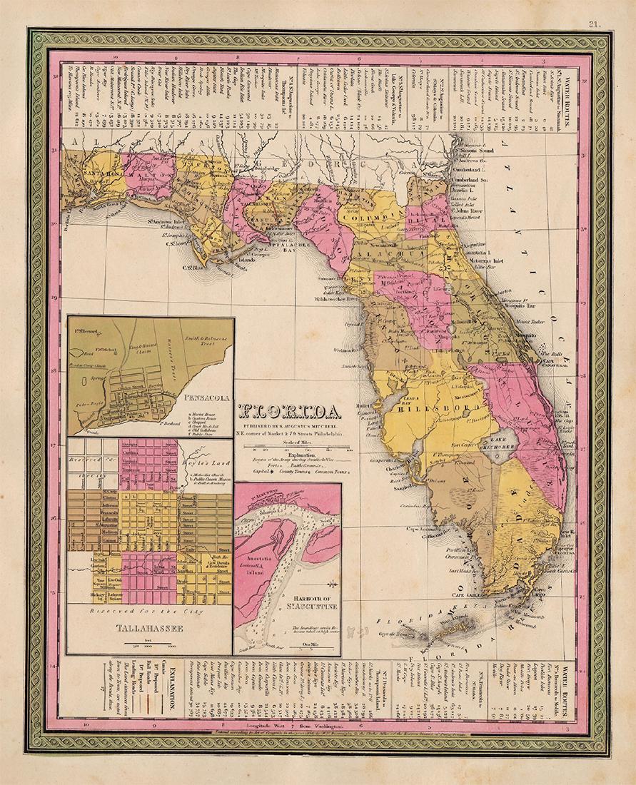Mitchell: Antique Map of Florida, 1848 (1 of 4)