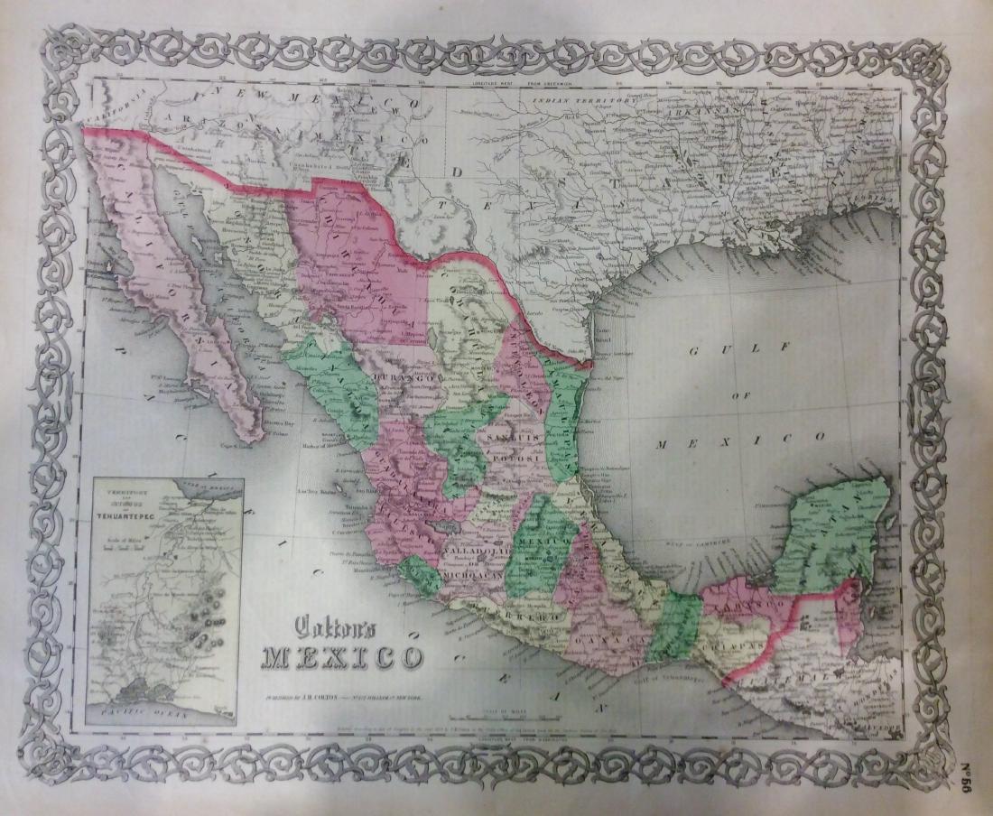 Colton: Antique Map of Mexico, 1871 (1 of 1)