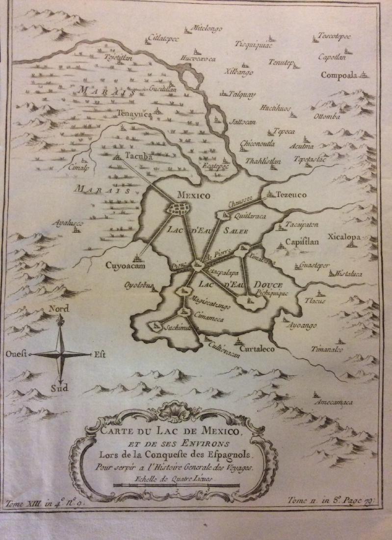 Bellin: Antique Map of Mexico City, 1740 (1 of 1)