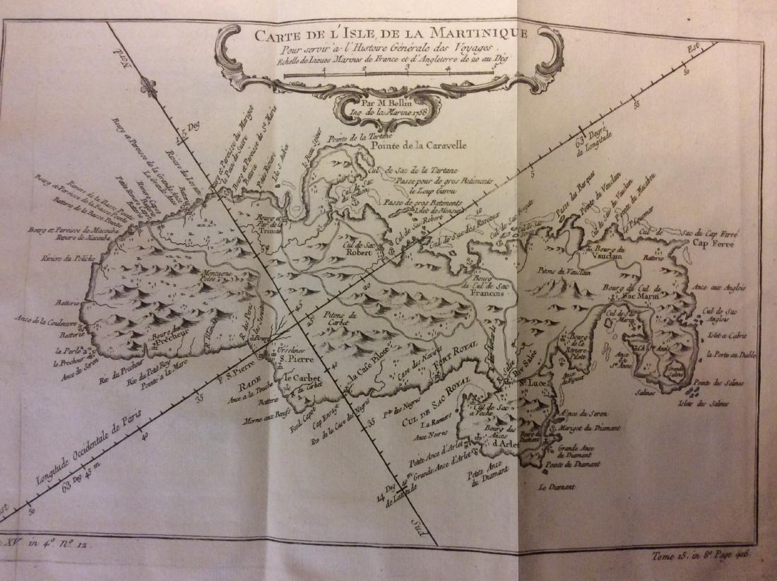 Bellin: Antique Map of Martinique, 1740 (1 of 1)