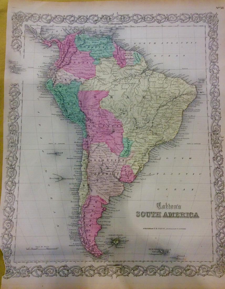 Colton: Antique Map of South America, 1861 (1 of 1)