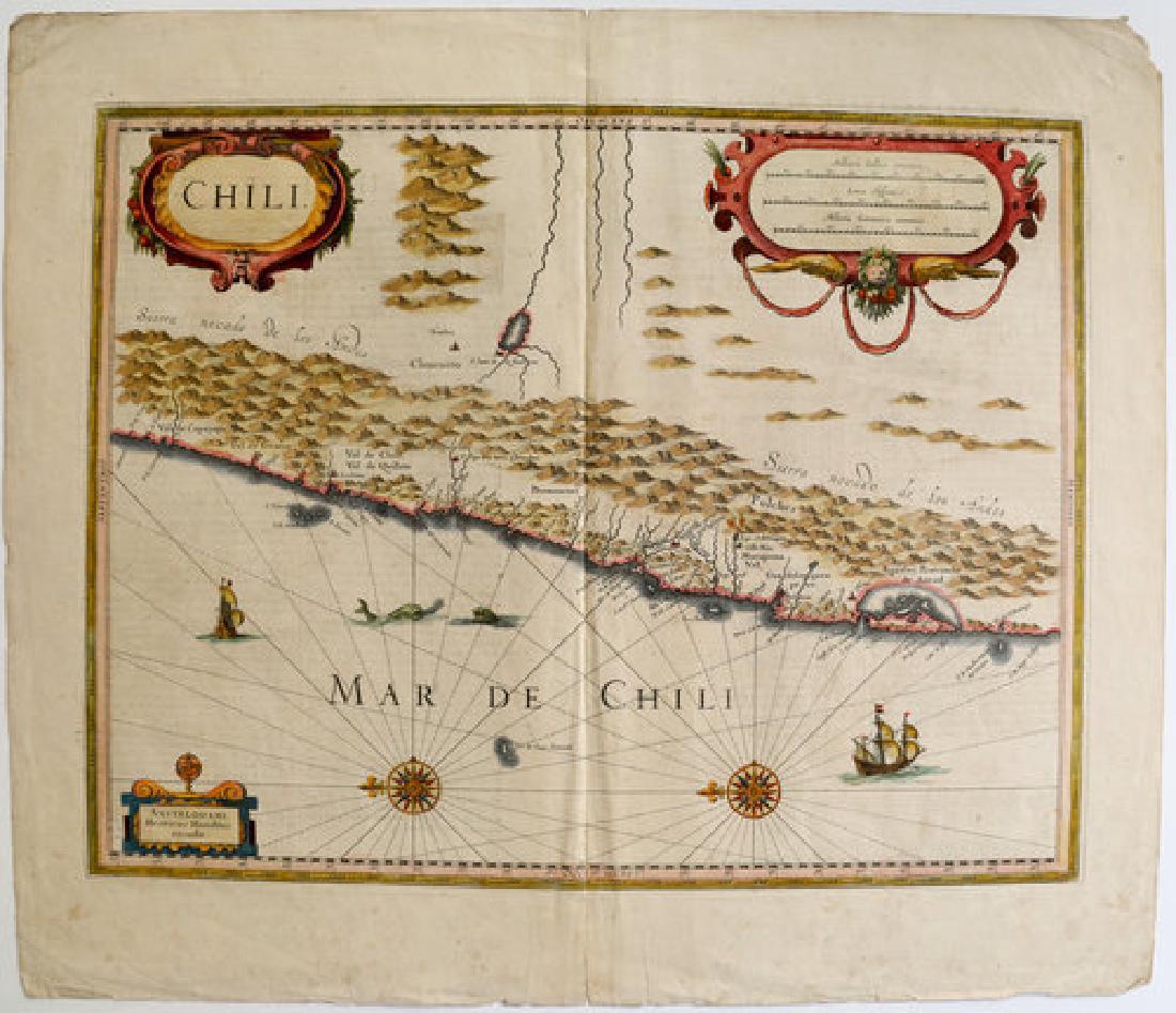 Hondius: Antique Map of Chile, 1635 (1 of 1)