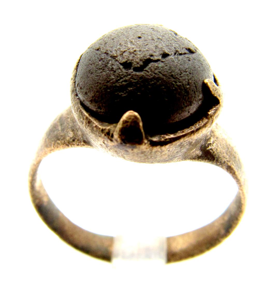 Viking Ring with Black Stone (1 of 3)