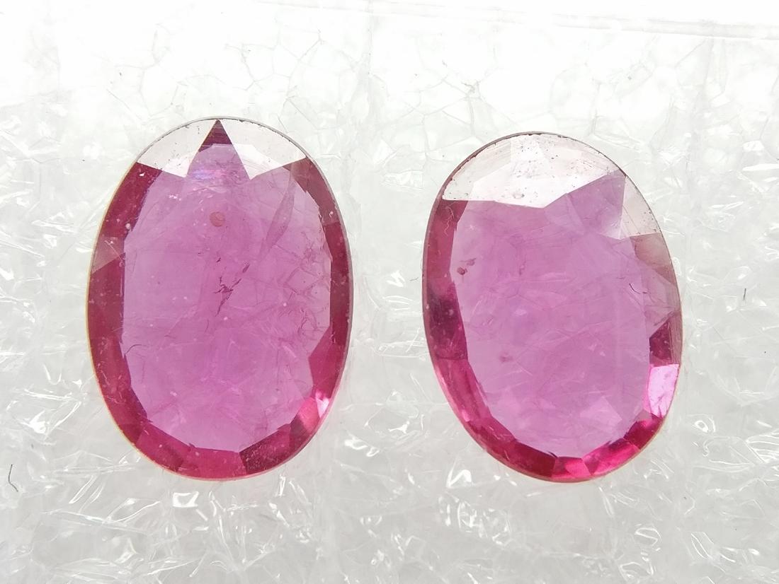 Couple of 2 Ruby Purplish Red 1.23 ct  -No Reserve (1 of 5)