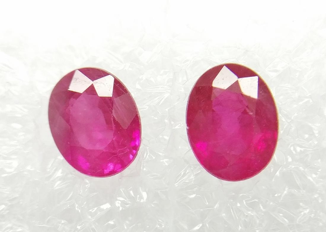 Couple of 2 Ruby Vivid Purplish Red 0.96 ct Extra fine (1 of 5)