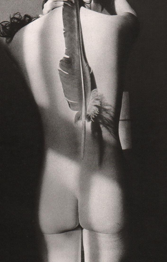 RALPH GIBSON - Nude with Feather: Artist: RALPH GIBSON Print Title: Nude with Feather Medium: Sheet-fed Gravure Printing date: 1986 Printed in Spain Image Size: 5.5 X 9 inches Ralph Gibson(1960–1962) an American art photographer bes