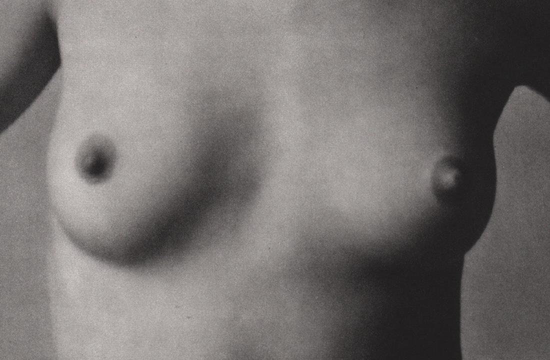 DUANE MICHALS - Breasts: Artist: DUANE MICHALS Print Title: Breasts Medium: Sheet-fed Gravure Printing date: 1986 Printed in Japan Image Size: 8 X 5 inches Duane Michals(b. 1932) is an American photographer. Michals's work ma