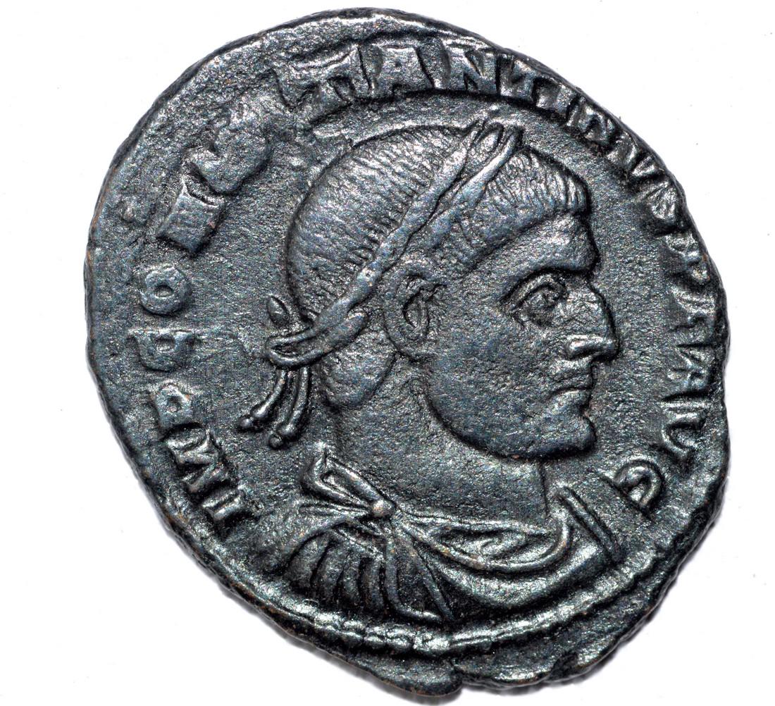 House of Constantine AE Follis, rv. Salus (1 of 2)