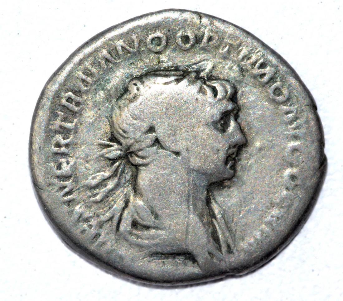 Trajan AR Denarius, rv.Providentia (1 of 2)