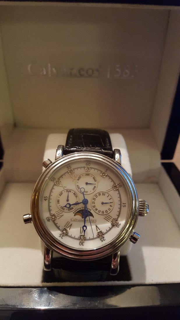 Calvaneo 1583 Estemia Diamond Moon Phase Watch (1 of 8)