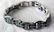 Vintage Art Deco Sterling Silver Marcasite Bracelet - 7
