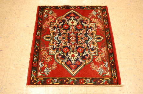 Highly Detailed Persian Tabriz Rug 2.5x3: HIGHLY DETAILED PERSIAN TABRIZ RUG. Royal Blue center medallion over Red Background and Detailed Royal Blue border. exact size of 2'5" x 3'. the most amazing designs. Colors include Blues, Greens, Ivo