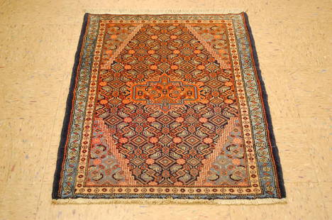 Caucasian Kazak Design Caucasian Rug 2.7x3.6: CAUCASIAN KAZAK DESIGN CAUCASIAN RUG circa mid Century with exact size of 2' 7" x 3'6" Wool woven on cotton foundation made to last for decades to come, Color's include Ivory, Tan, Red, Gold, Blue Etc