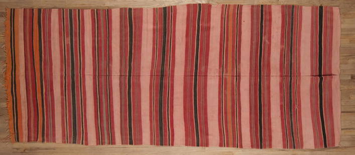 Kilim Rug 5.4x12.4: Kilim Rug 5.4x12.4 Morocco Wool A kilim is a flat woven rug where the weft strands are used to create the design. They nearly always have bold geometric patterns due to the technical difficulties in