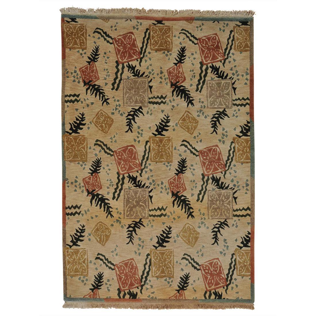Wool Modern Nepali Hand Knotted Rug 5.10x8.8 (1 of 5)