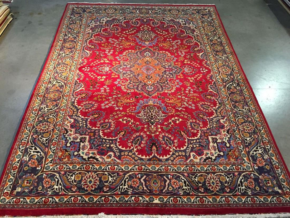 Hand Knotted Wool Persian Mashad Rug 8x11 (1 of 9)
