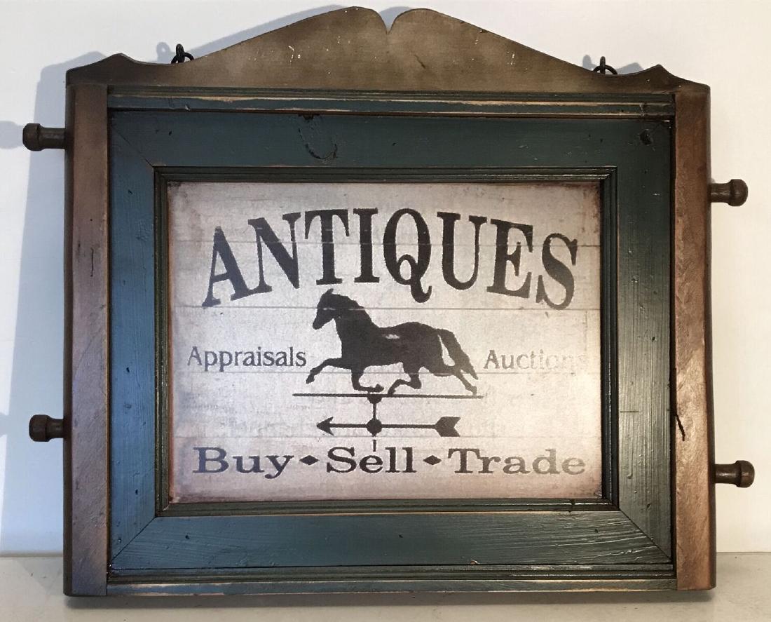 2-Sided 'Antiques" Trade Sign (1 of 3)