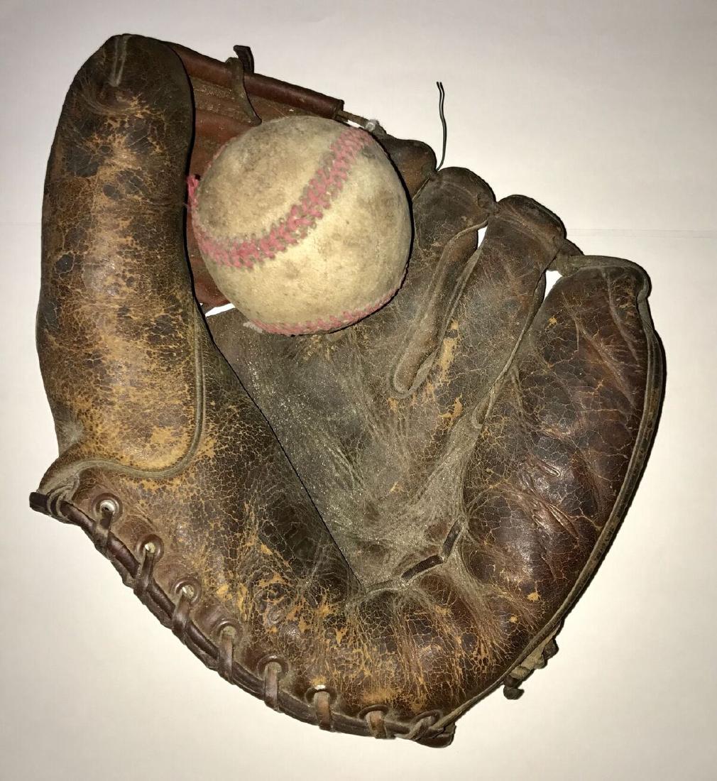 Wilson Wl20 Baseball Glove Signed Hank Sauer (1 of 3)