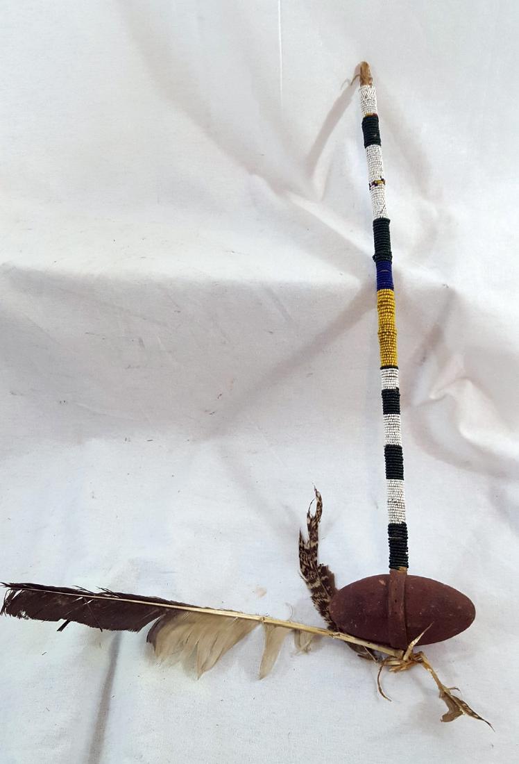 Sioux Plains Indian Beaded War Club Ca 1900-1920 (1 of 6)