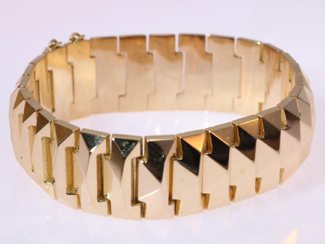 Vintage Fifties 18K Gold Tank Bracelet, c1950 (1 of 7)