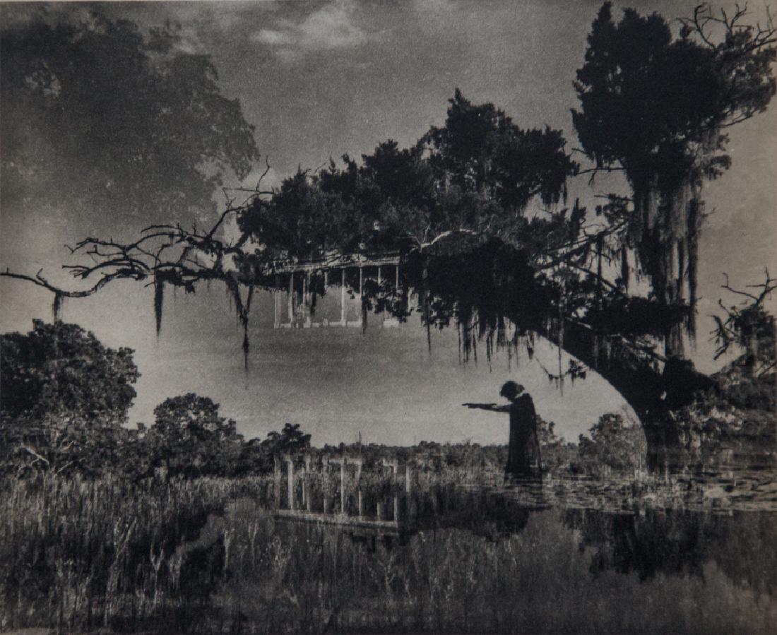 CLARENCE JOHN LAUGHLIN - Elegy For Moss Land, 1940: Artist: CLARENCE JOHN LAUGHLIN Title: Elegy For Moss Land, 1940 Medium: Sheet Fed Gravure, unknown printing date Dimensions: 4.5x5.5" Mounted on 11x14" Conservation Quality Board With COA Please note