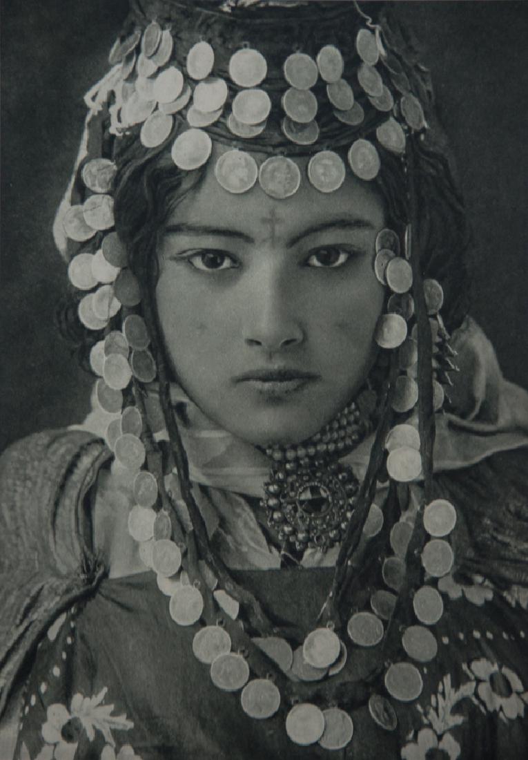 LEHNERT & LANDROCK - Ouled Nail Girl, Algeria: Artist: LEHNERT & LANDROCK Title: Ouled Nail Girl, Algeria Medium: 1932 Sheet Fed Gravure, printed in Germany Dimensions: 5.5x7.75" Mounted on 11x14" Conservation Quality Board With COA Lehnert & Land