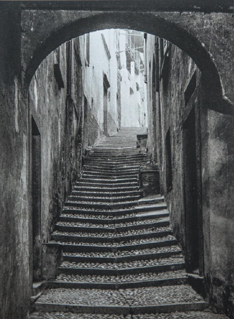 ALFRED STIEGLITZ - A Street In Bellagio, 1894: Artist: ALFRED STIEGLITZ Title: A Street In Bellagio, 1894 Medium: 1983 Photo Tri-tone Lithograph, printed in the USA Dimensions: 5.5x7.25" Mounted on 11x14" Conservation Quality Board With COA Alfred