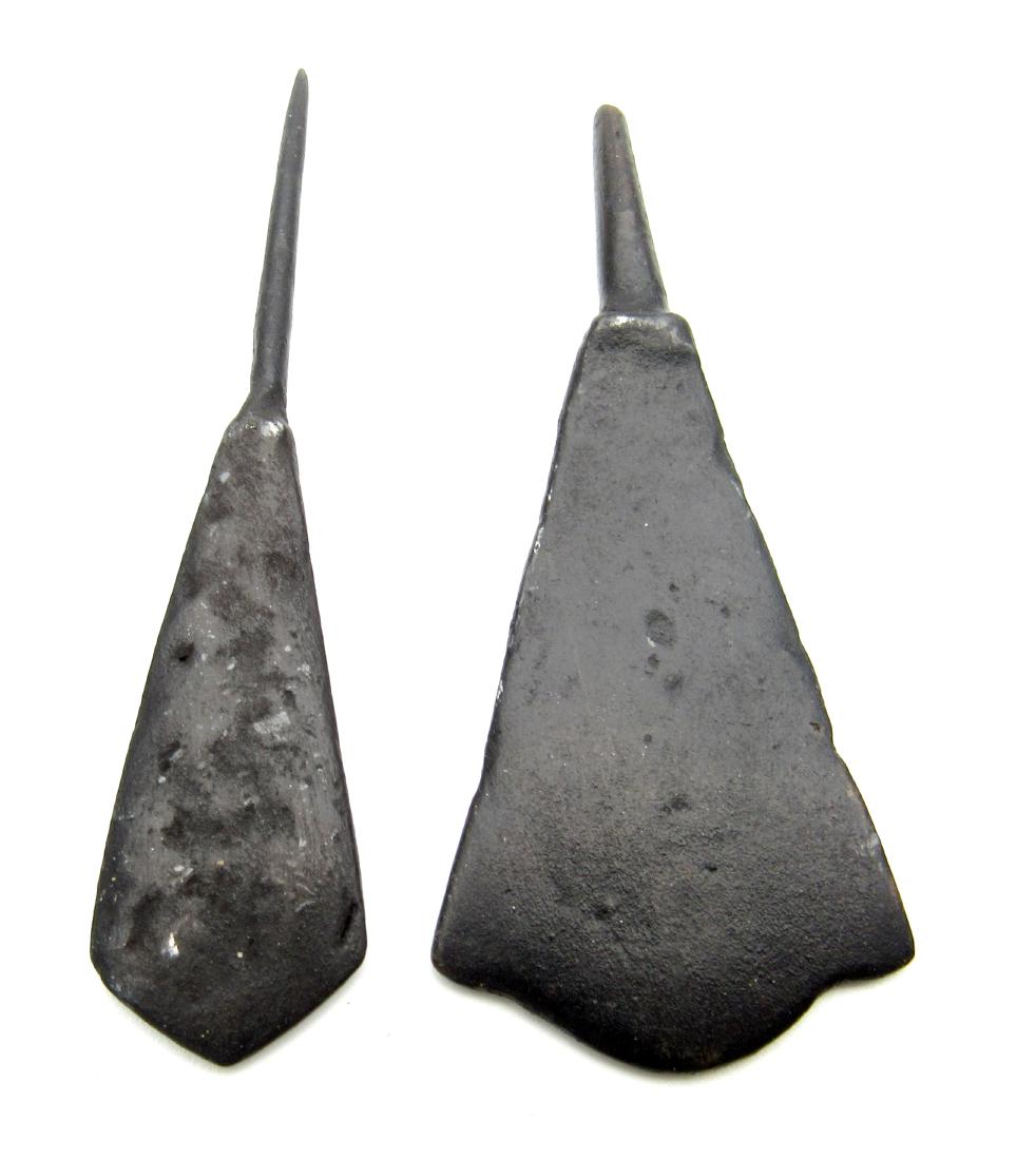 Pair of Medieval Viking Iron Arrows (1 of 2)