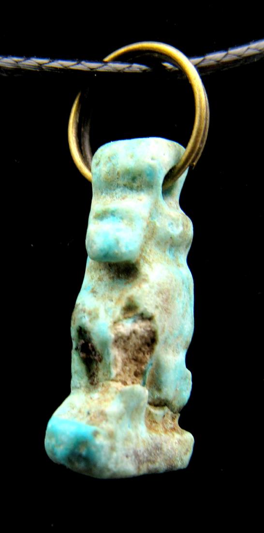 Ancient Egyptian Faience Pendant of Taweret (1 of 2)