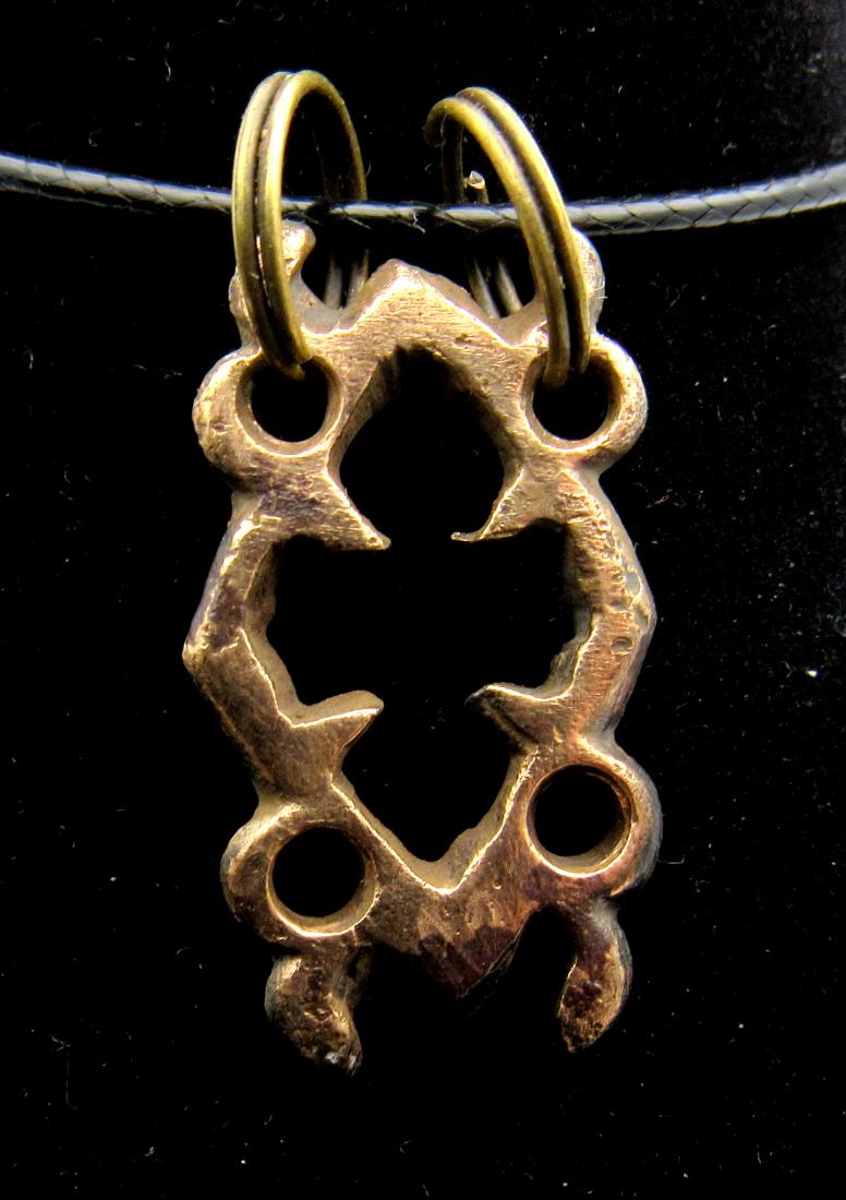 Medieval Viking Open-work Pendant With Griffon Heads (1 of 2)