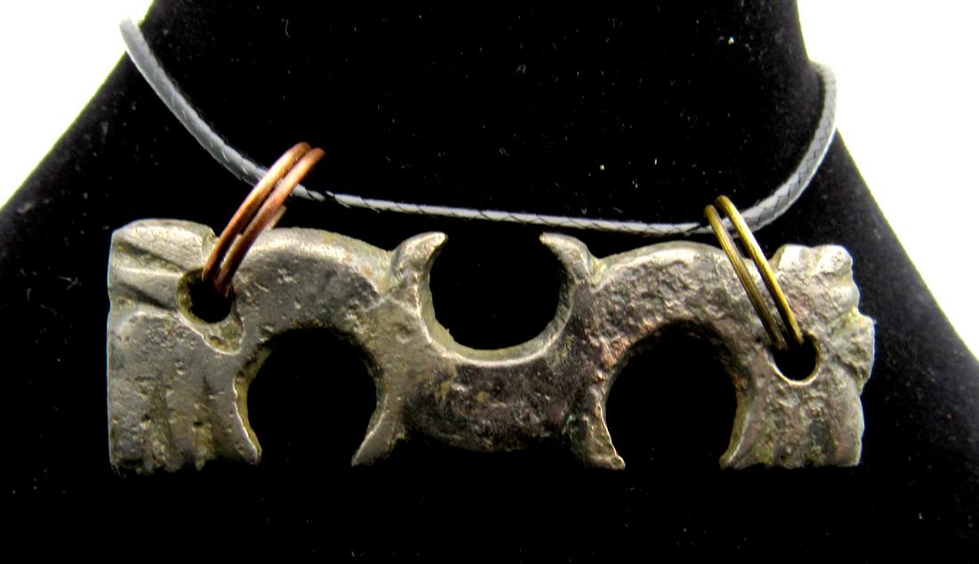 Medieval Viking Pendant With the Heads of Odin's Ravens (1 of 2)