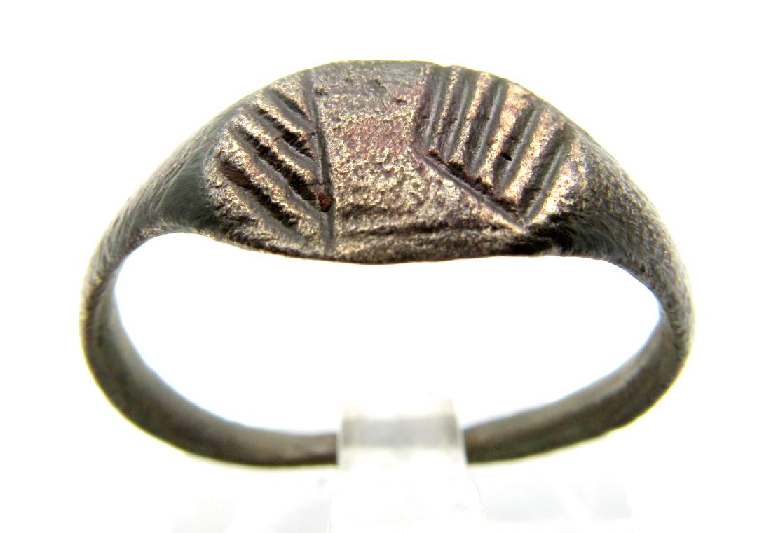 Medieval Viking Ring With a Mysterious Symbol (1 of 3)