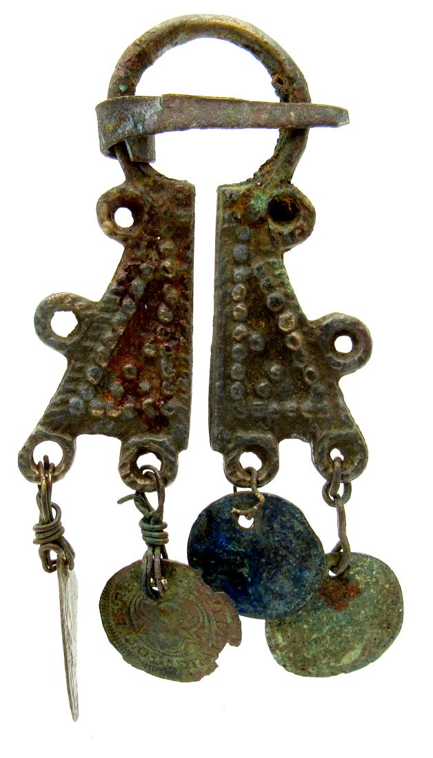 Medieval Viking Pendannular Brooch With Coin Tassels (1 of 3)