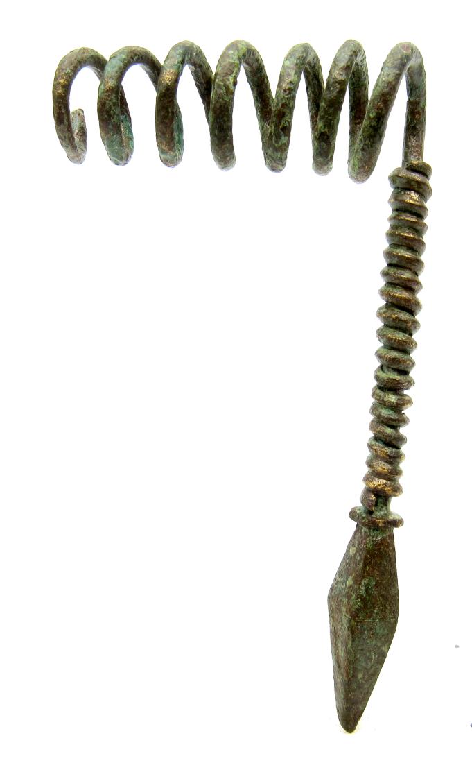 Medieval Viking Coiled Cloth Pin (1 of 2)