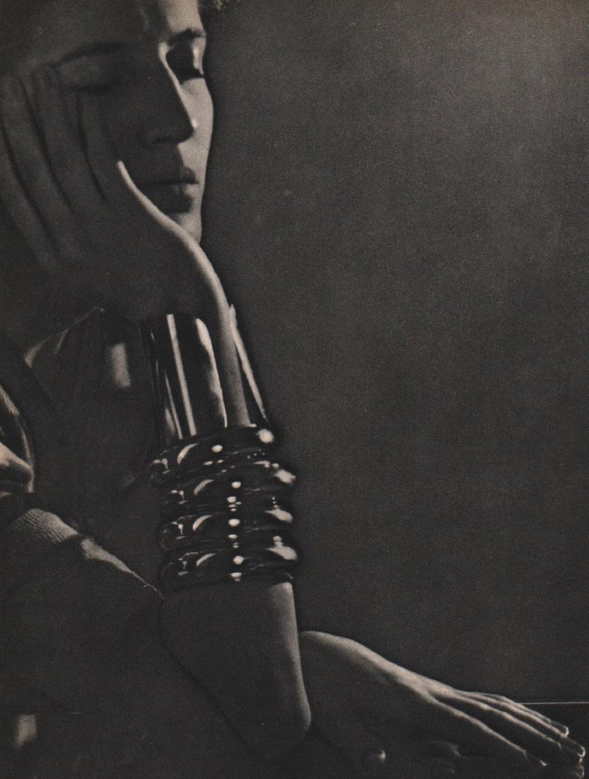 MAN RAY - Jacqueline Goddard: Artist: MAN RAY Print Title: Jacqueline Goddard Medium: Sheet-fed Gravure Printing Date: 1934 Printed: France Image size approx. 8.5 x 11 inches Man Ray, original name Emmanuel Radnitzky, was born on