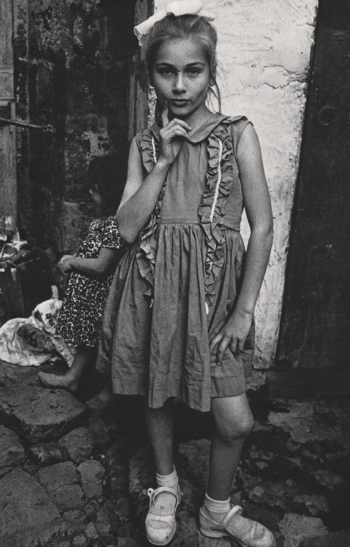 MARY ELLEN MARK - Young Girl: Artist: MARY ELLEN MARK Print Title: Young Girl Medium: Sheet-fed Gravure Printing Date: 1969 Printed: Italy Image Size: 8.75 X 13 inches Mary Ellen Mark(1940-2015) was an American photographer known