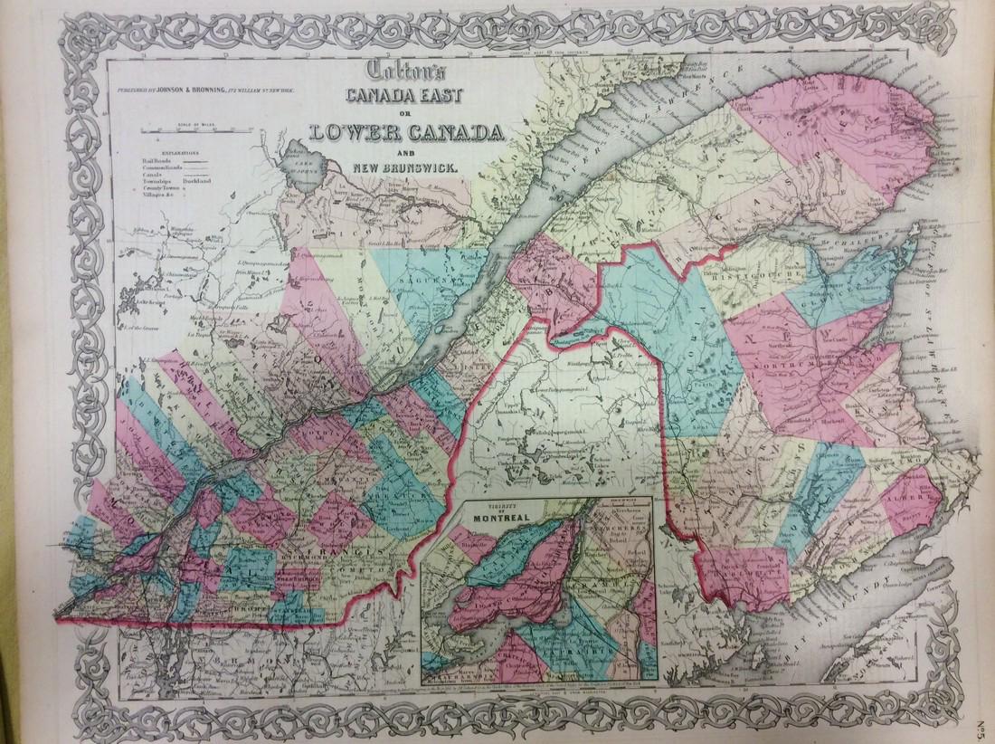 Colton: Antique Map of Lower Canada, 1859 (1 of 1)