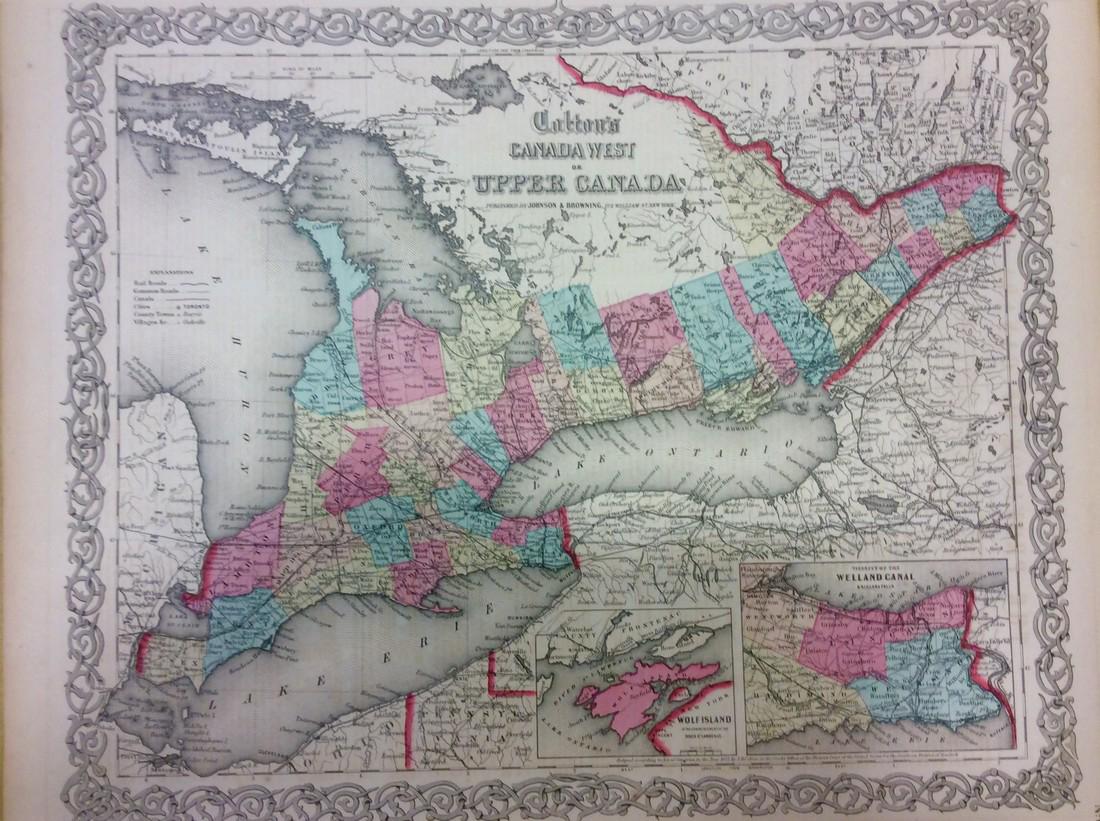 Colton: Antique Map of Upper Canada, 1859 (1 of 1)