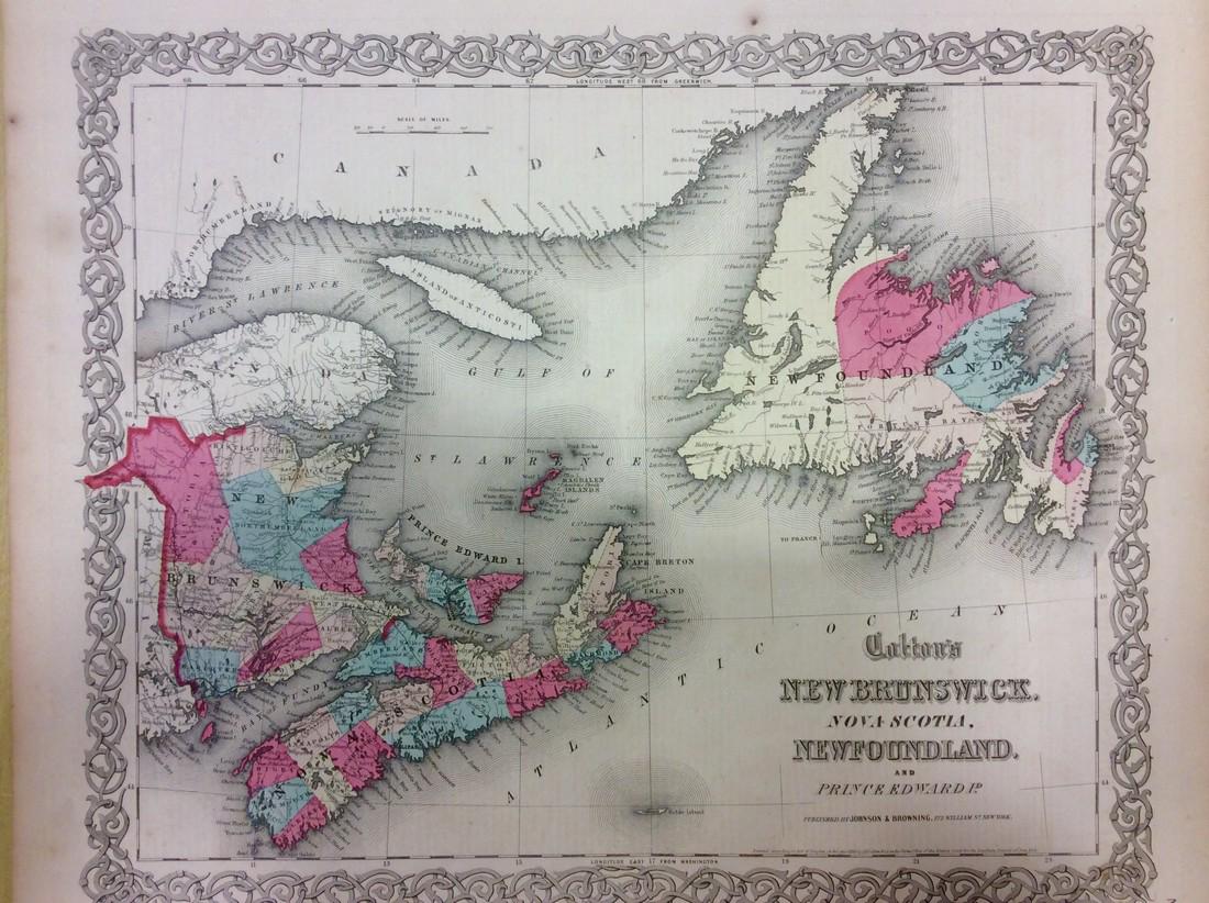 Colton: Antique Map of New Brunswick & Nova Scotia (1 of 1)