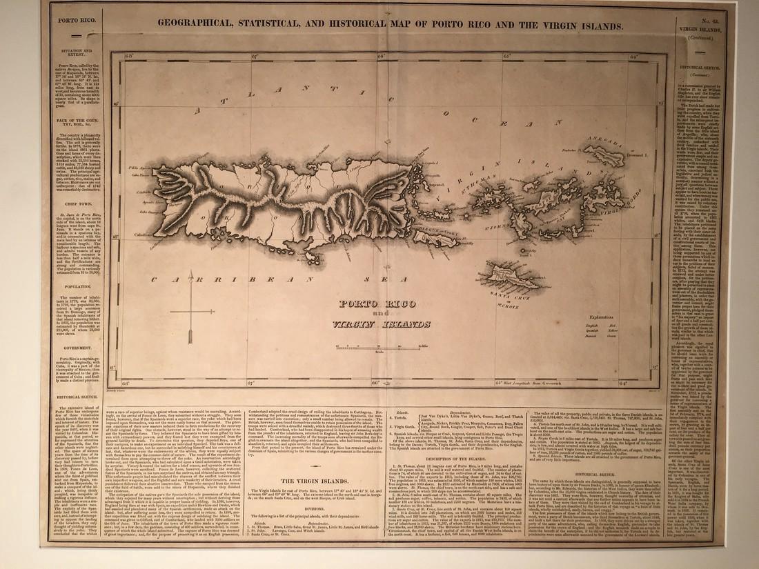 Carey & Lea: Antique Map of Porto Rico & Virgin Islands (1 of 2)