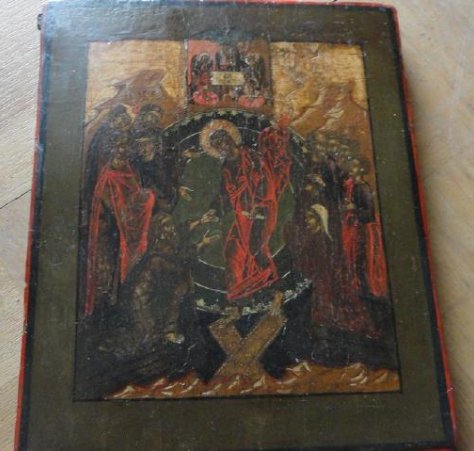 Resurrection of Christ Antique Russian Icon, 1760 (1 of 4)
