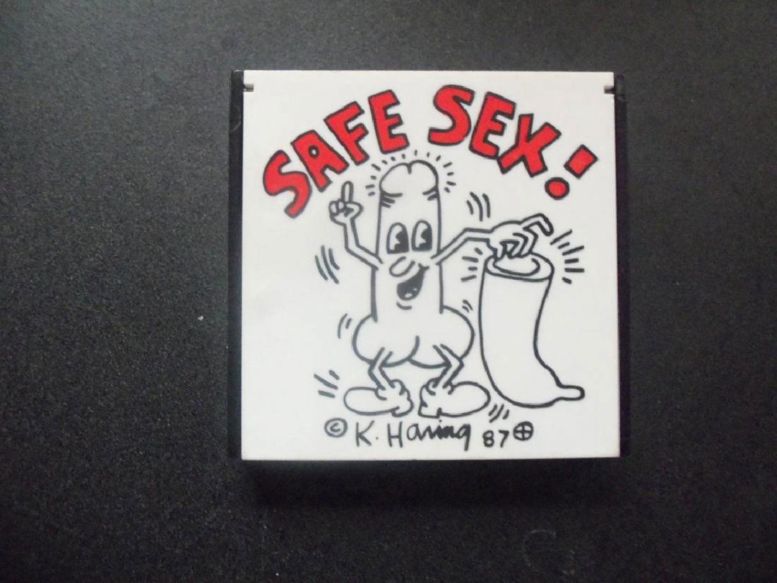 Keith Haring Signed & Dated Condom Case (1 of 9)
