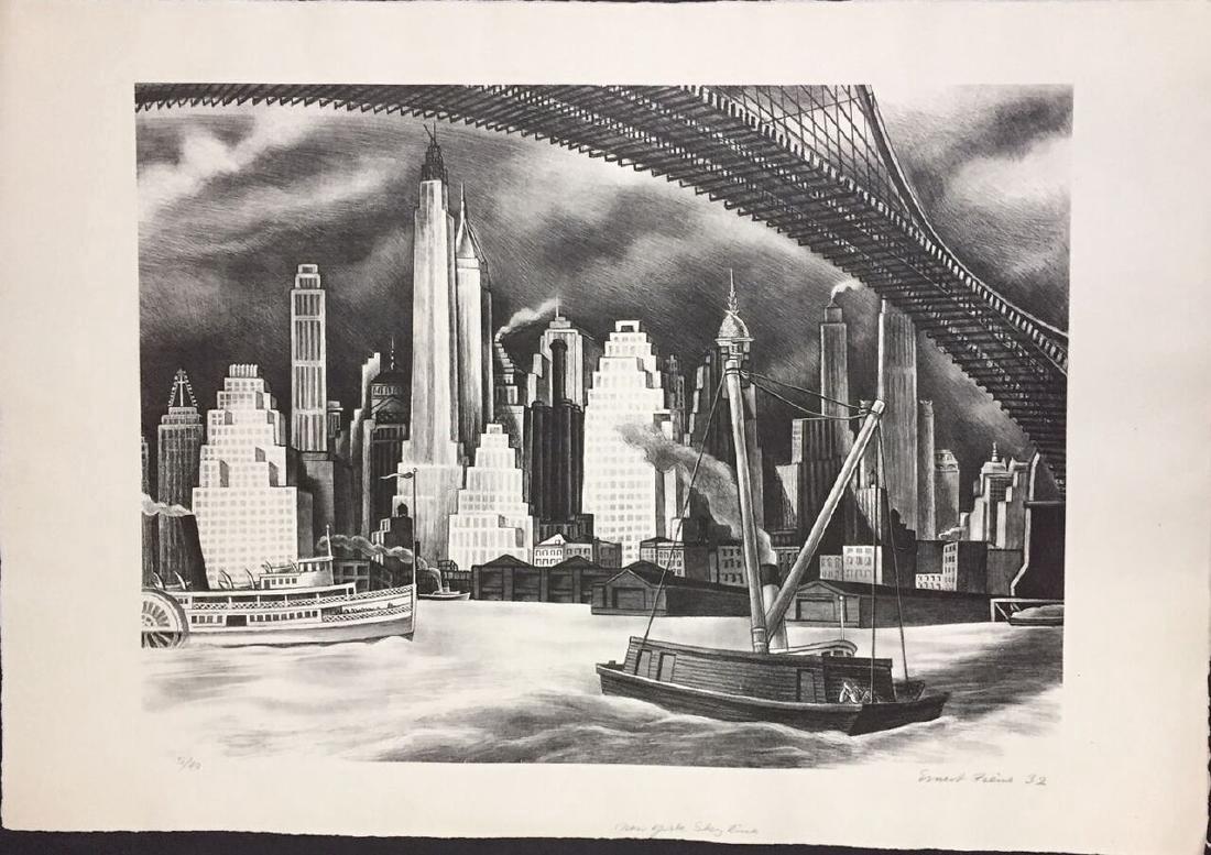 Ernest Fiene New York Skyline Lithograph (1 of 1)