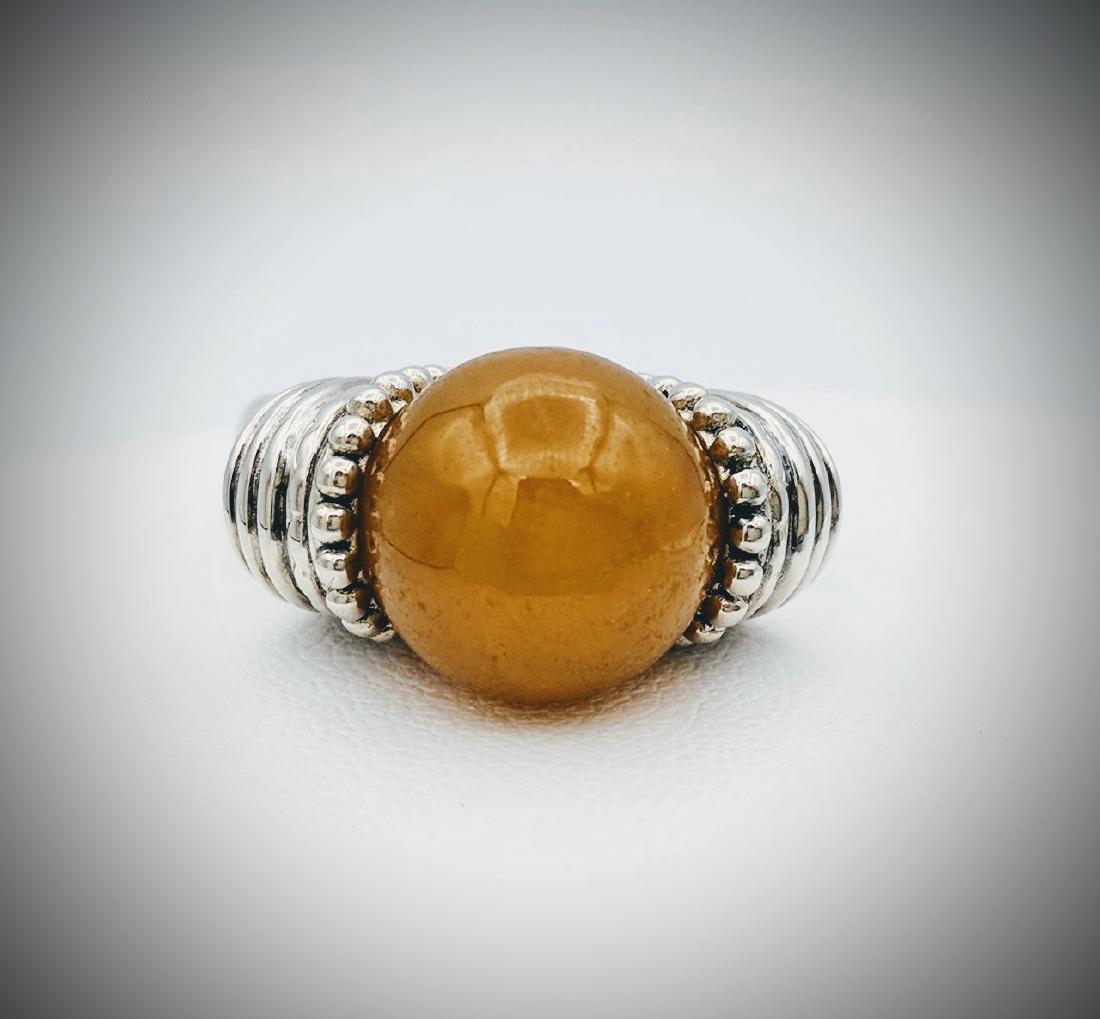 Sterling Silver Yellow Jade Ring (1 of 4)