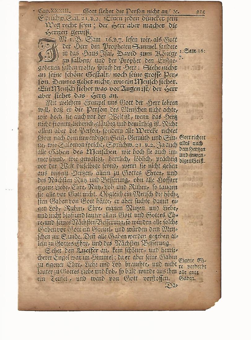 1751 Printed Leaf Fraktur Benjamin Franklin Printer (1 of 1)