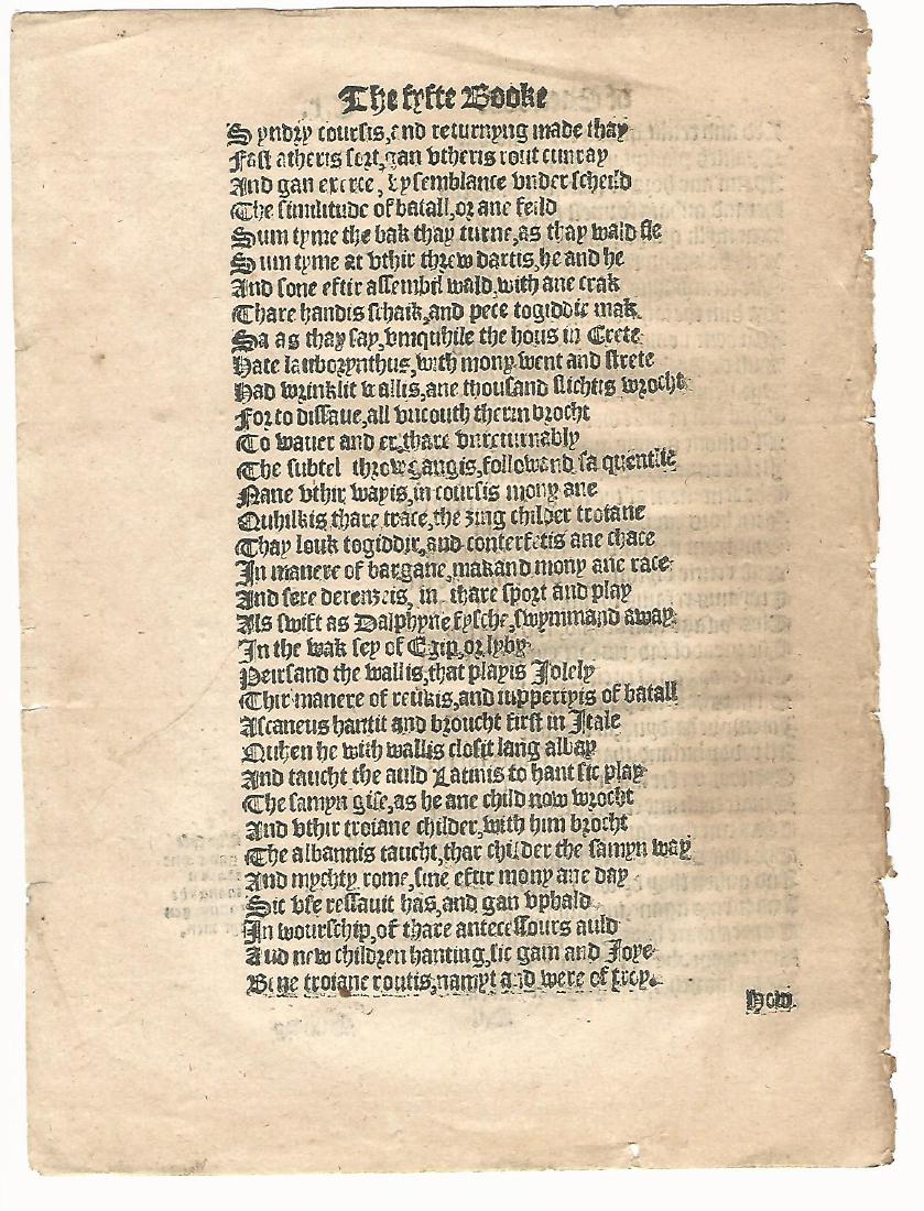 1553 English Leaf Translation of Aeneid Virgil (1 of 1)