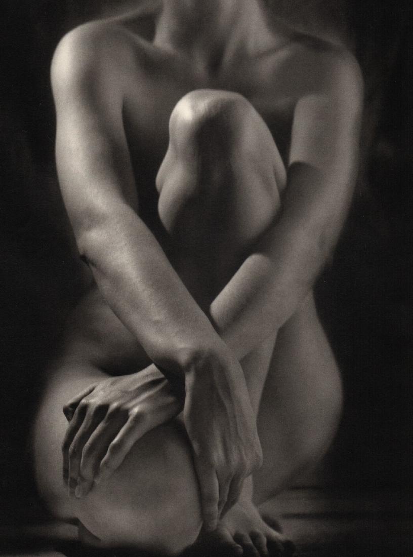 RUTH BERNHARD - Classic Torso With Hands, 1952: Artist: RUTH BERNHARD Print Title: Classic Torso With Hands, 1952 Medium: Duotone Photoengraving Printed in USA in 1986 Image Size approx: 9.5” x 7” Ruth Bernhard (1905 – 2006), was a legendary