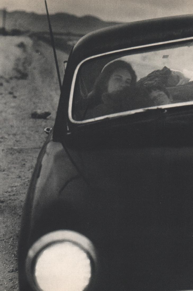 ROBERT FRANK - U.S. 90 Texas: Artist: ROBERT FRANK Print Title: U.S. 90 Texas Medium: Sheet-fed Gravure Printing Date: 1958 Printed in France Image Size: 4.5 x 6.75 inches Robert Frank (b. 1924) is an American photographer and doc